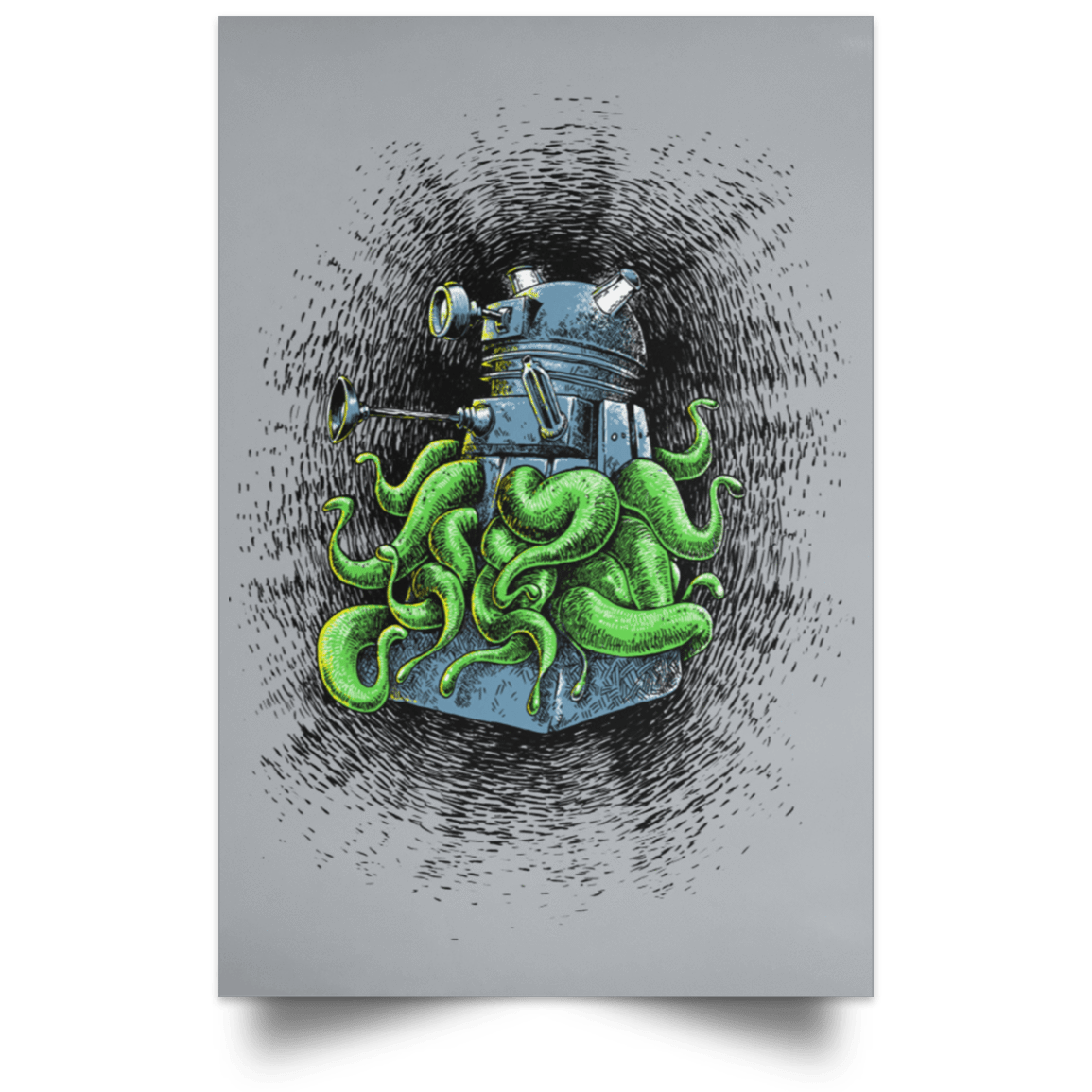 Housewares Grey / 12" x 18" Dalek Tentacles Portrait Poster