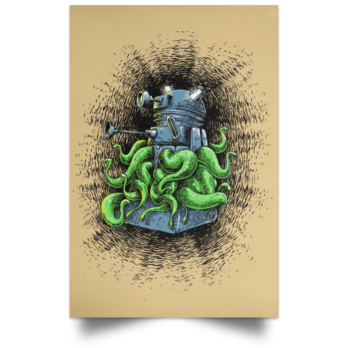 Housewares Tan / 12" x 18" Dalek Tentacles Portrait Poster