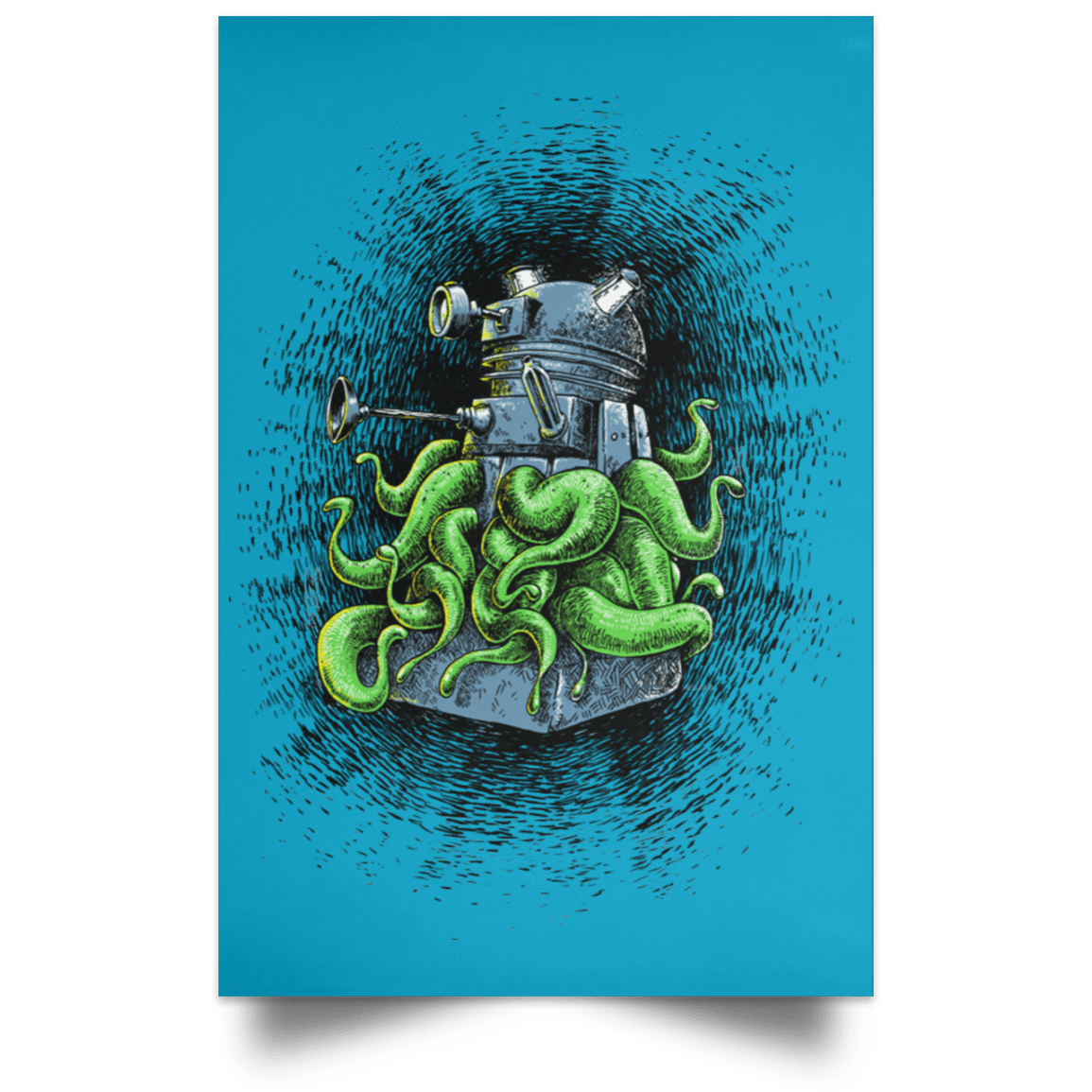 Housewares Turquoise / 12" x 18" Dalek Tentacles Portrait Poster
