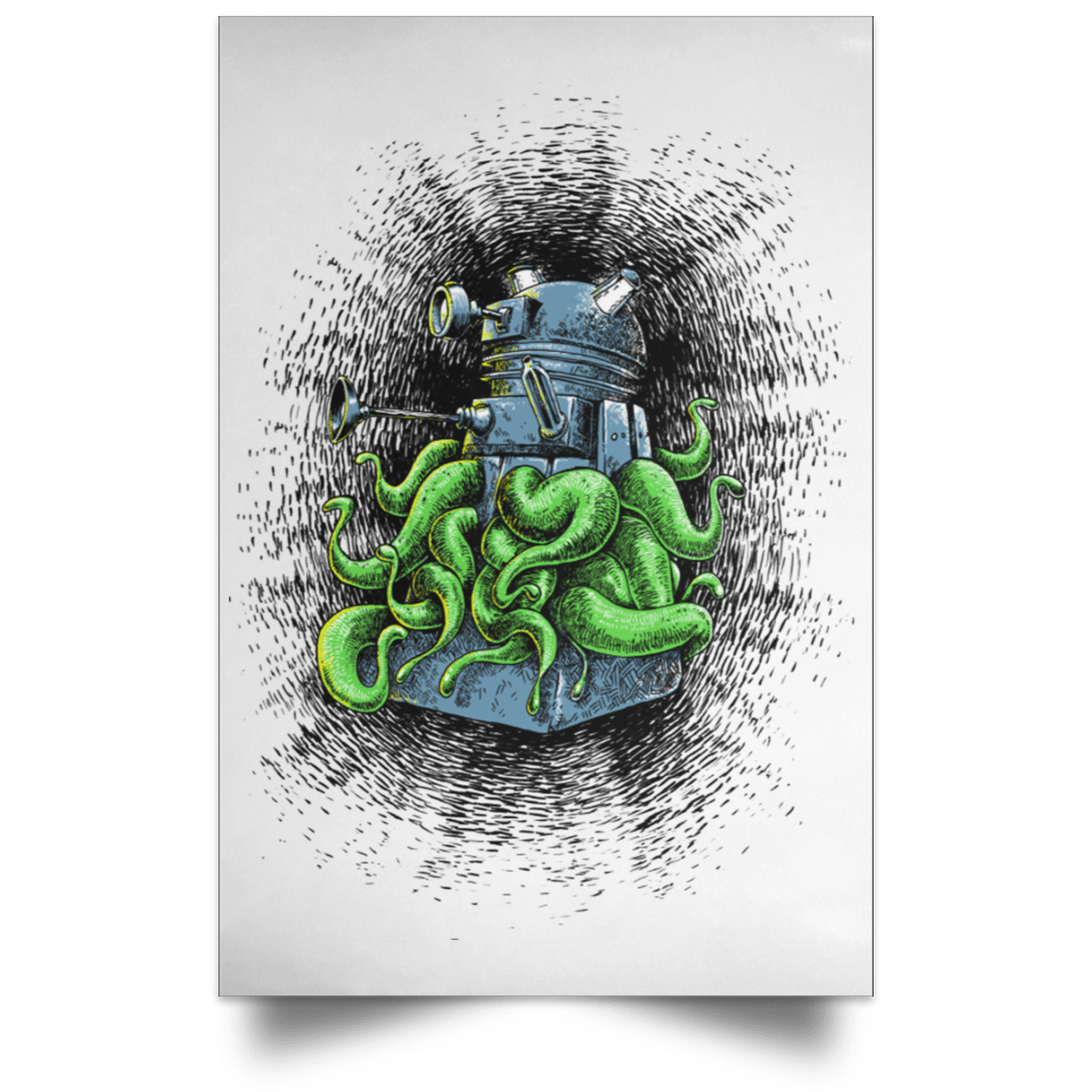 Housewares White / 12" x 18" Dalek Tentacles Portrait Poster