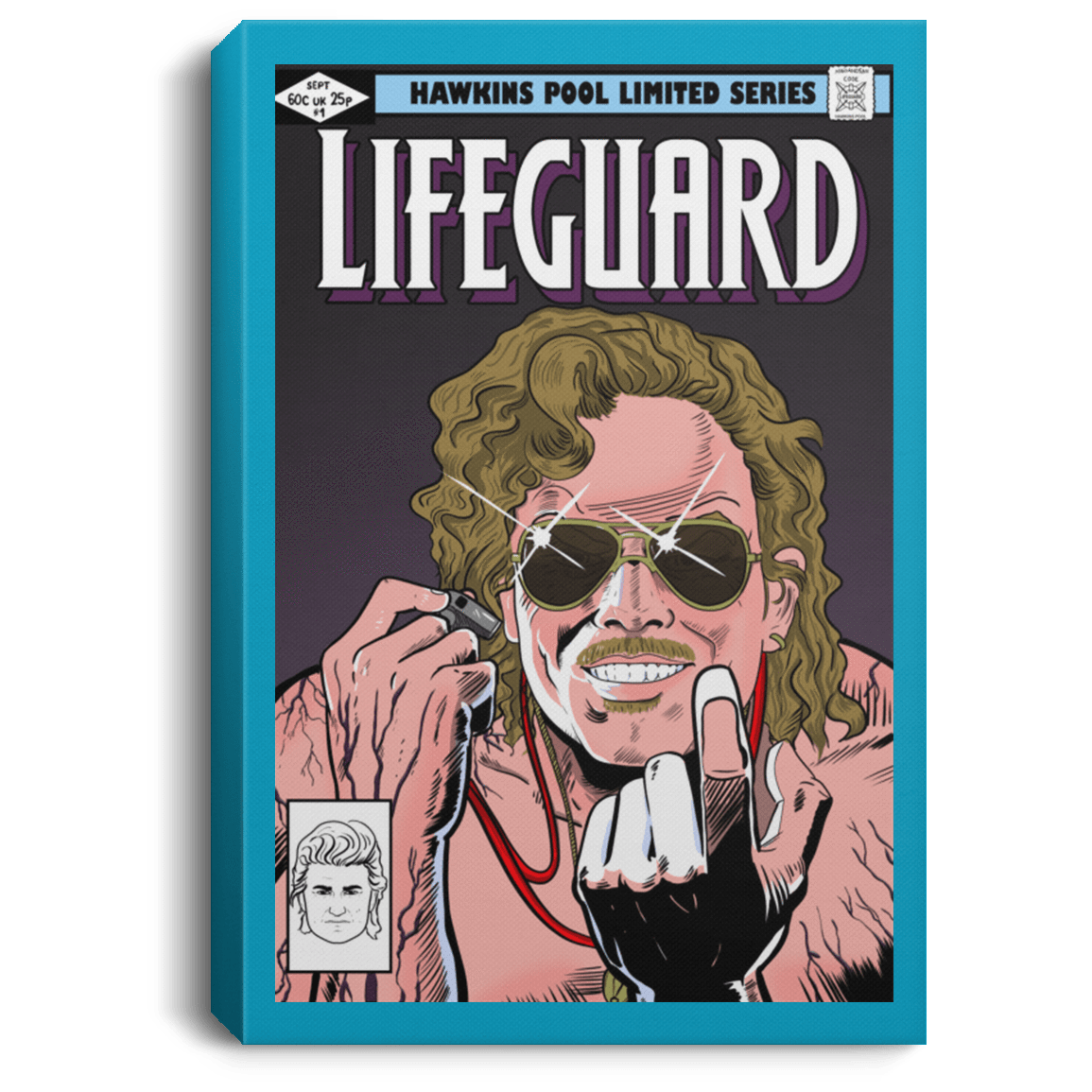 Housewares Turquoise / 8" x 12" Dark Lifeguard Premium Portrait Canvas