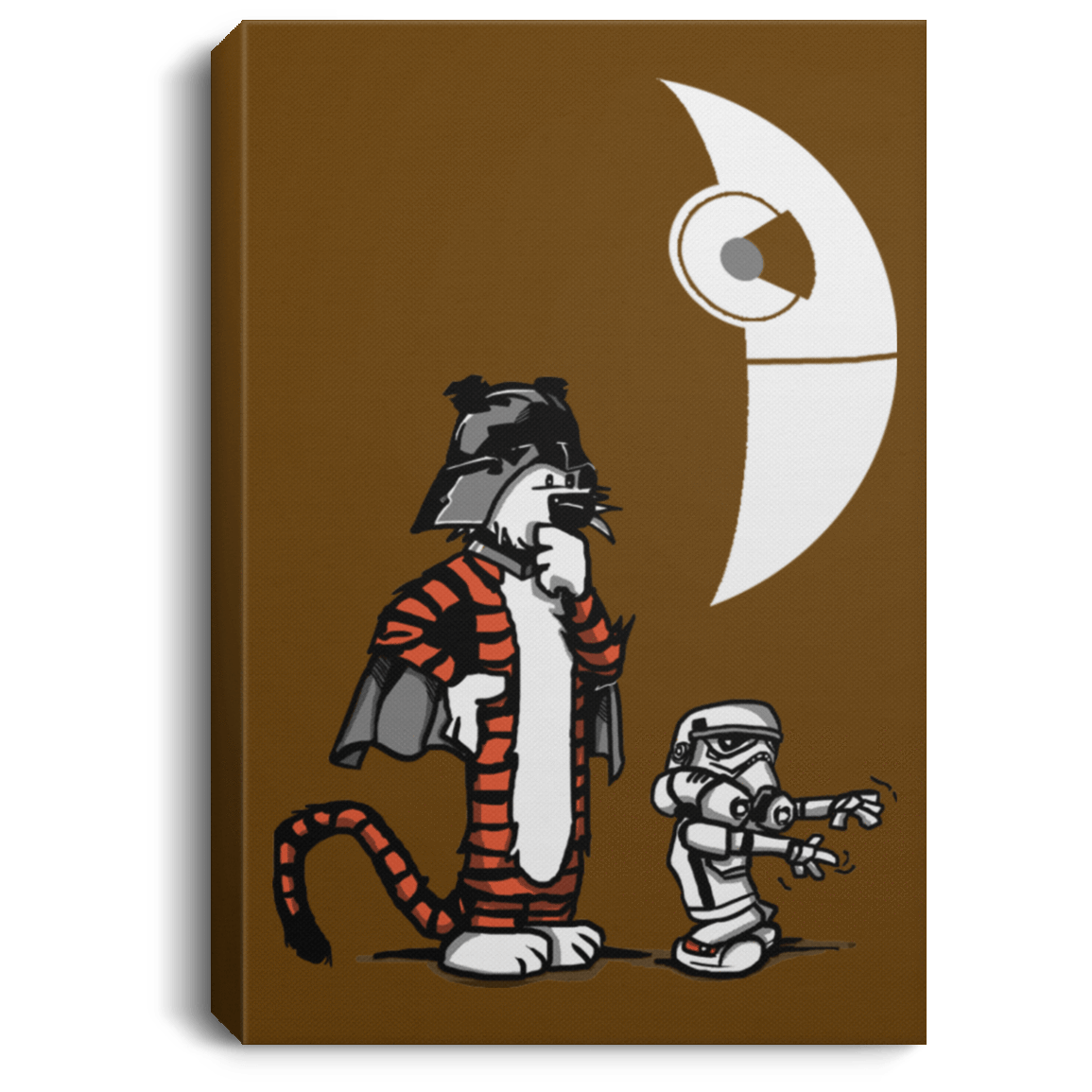 Housewares Brown / 8" x 12" Darth Hobbes & Calvin Trooper Premium Portrait Canvas