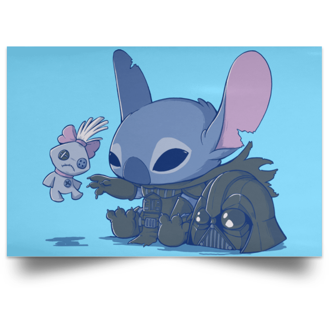 Housewares Columbia Blue / 18" x 12" Darth Stitch Landscape Poster
