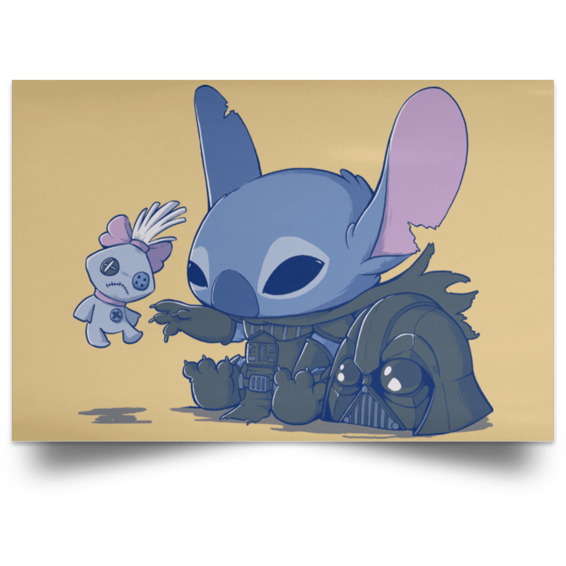 Housewares Tan / 18" x 12" Darth Stitch Landscape Poster