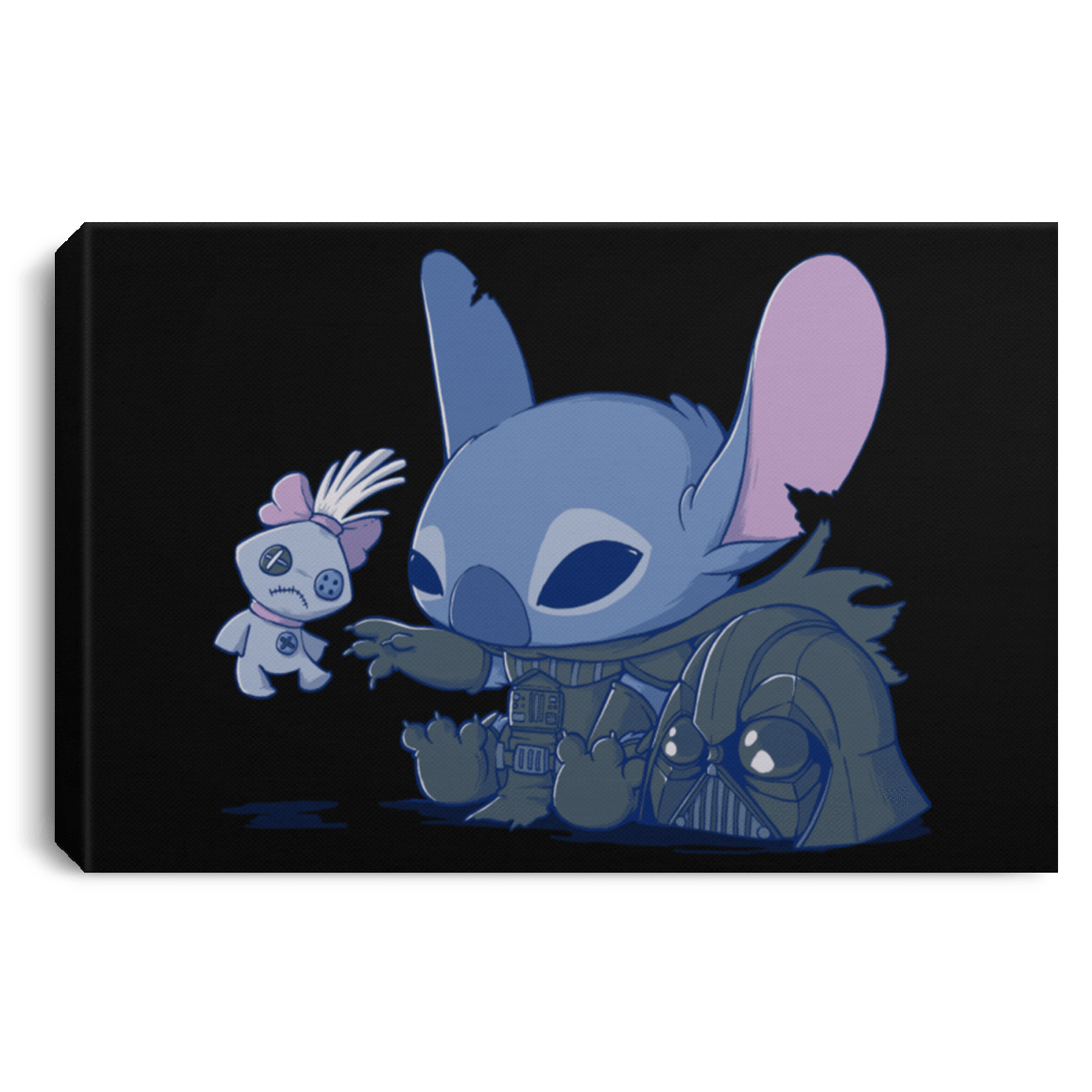Housewares Black / 12" x 8" Darth Stitch Premium Landscape Canvas