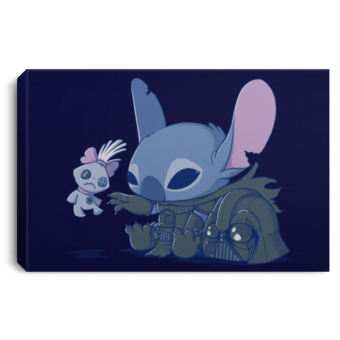 Housewares Navy / 12" x 8" Darth Stitch Premium Landscape Canvas