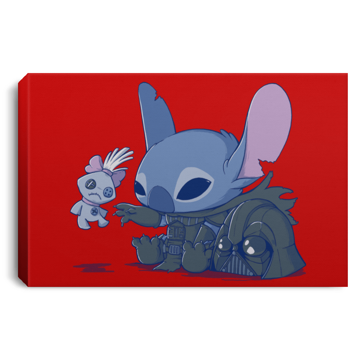 Housewares Red / 12" x 8" Darth Stitch Premium Landscape Canvas