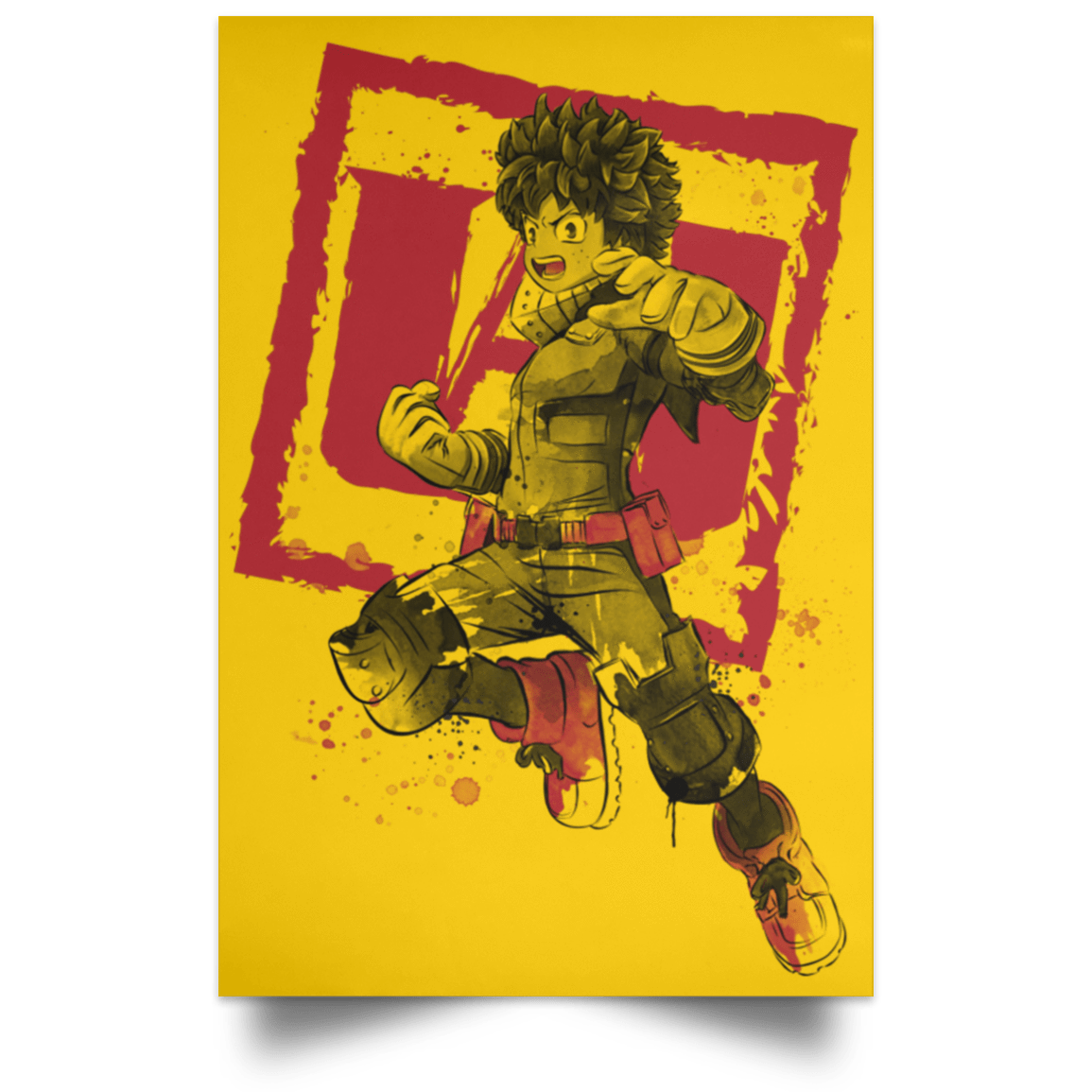 Housewares Athletic Gold / 12" x 18" Deku sumi-e Portrait Poster
