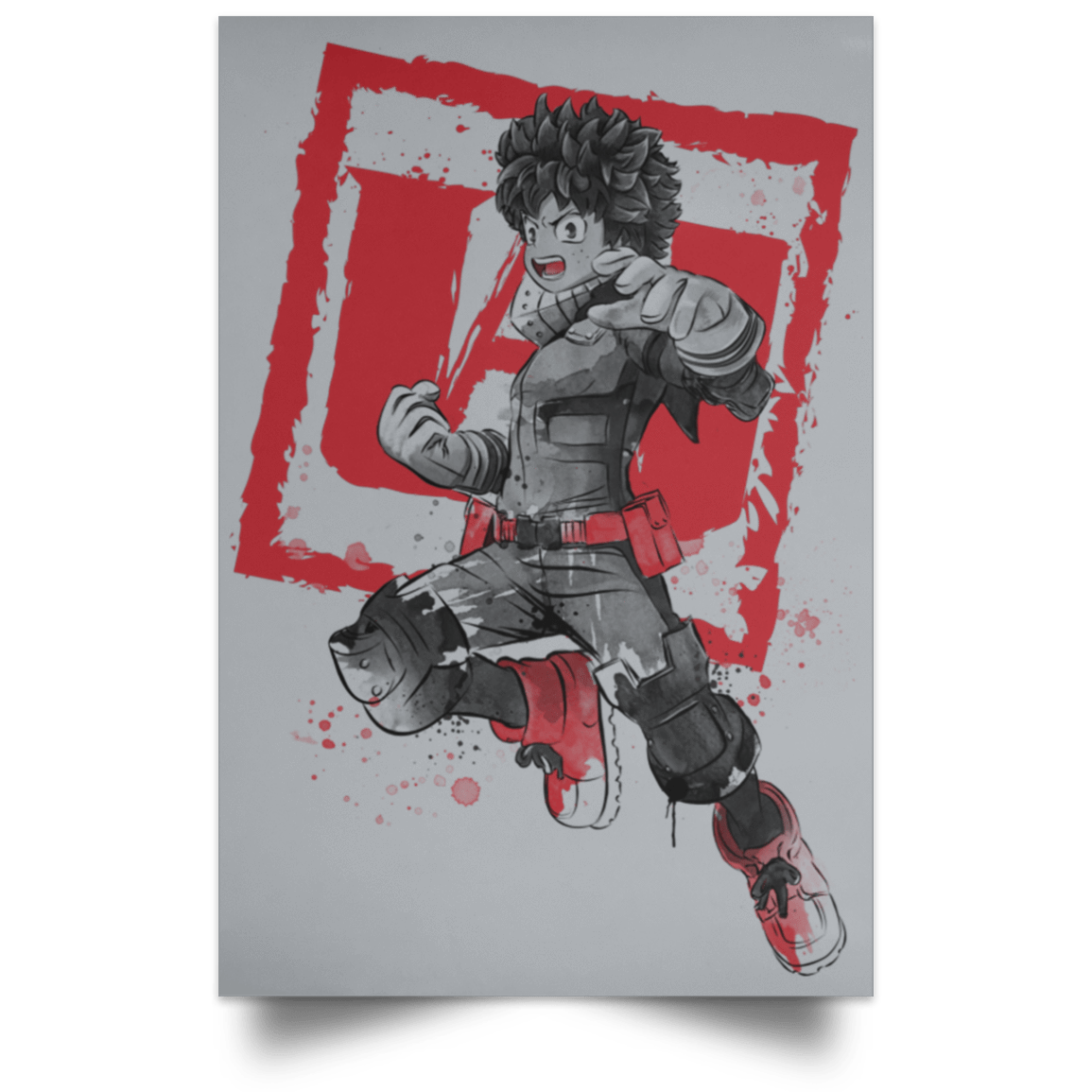 Housewares Grey / 12" x 18" Deku sumi-e Portrait Poster