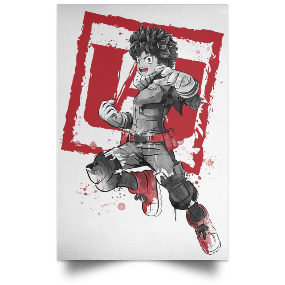Housewares White / 12" x 18" Deku sumi-e Portrait Poster