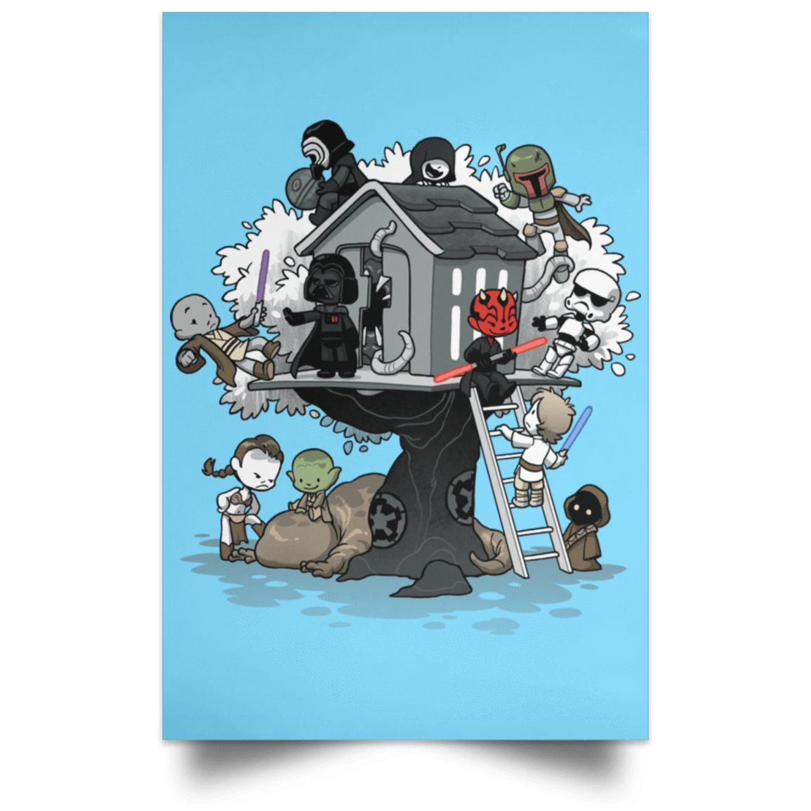 Housewares Columbia Blue / 12" x 18" DK Side Club Portrait Poster