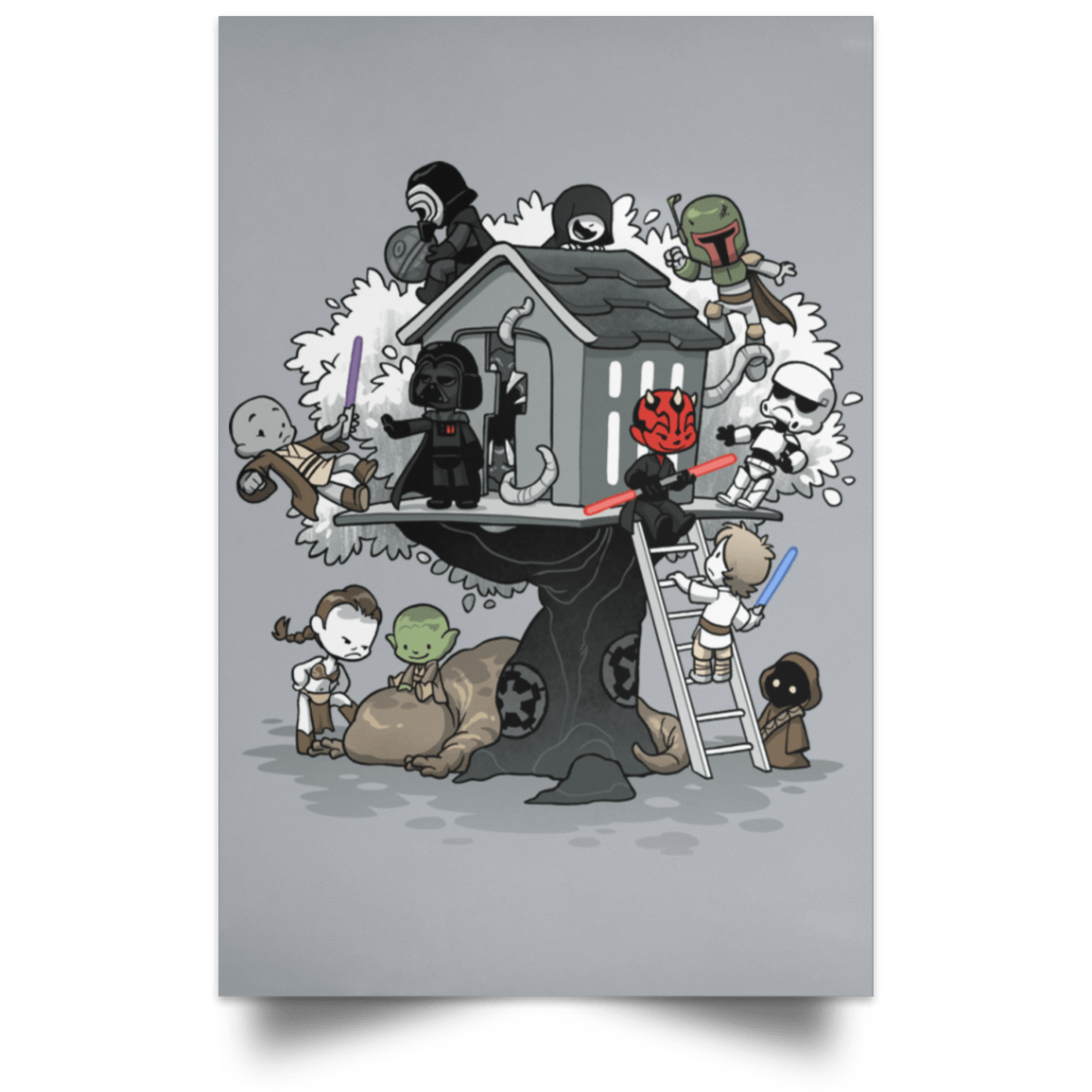 Housewares Grey / 12" x 18" DK Side Club Portrait Poster