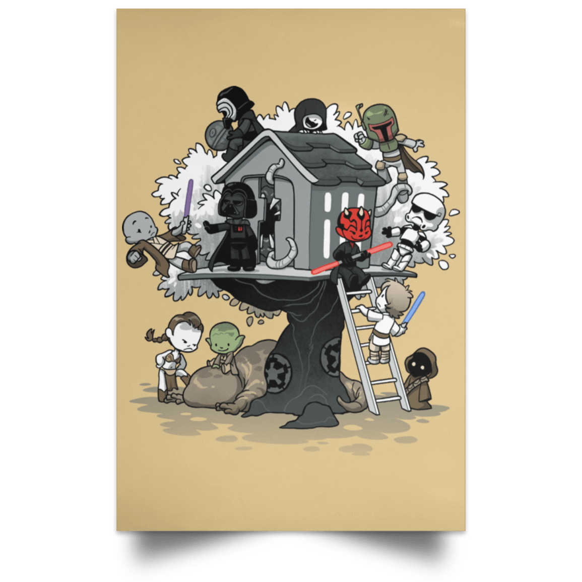 Housewares Tan / 12" x 18" DK Side Club Portrait Poster