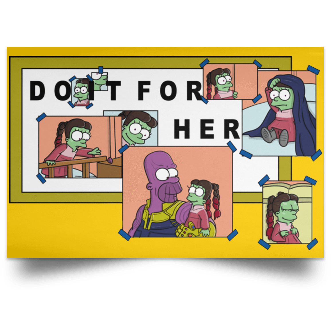 Housewares Athletic Gold / 18" x 12" Do it for Gamora Landscape Poster