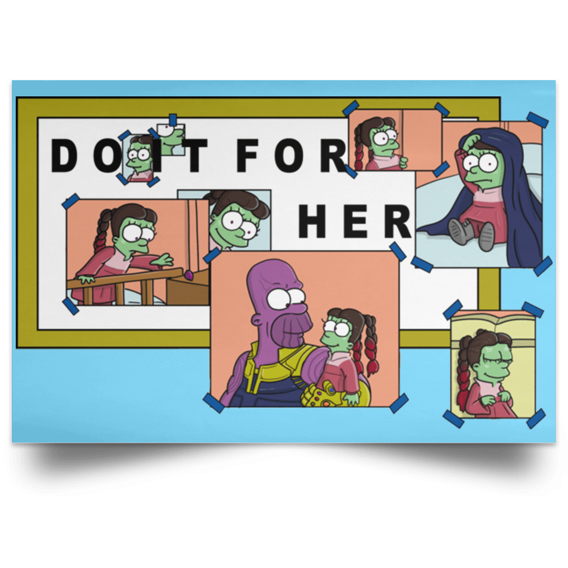 Housewares Columbia Blue / 18" x 12" Do it for Gamora Landscape Poster