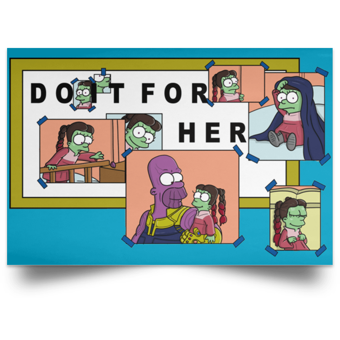 Housewares Turquoise / 18" x 12" Do it for Gamora Landscape Poster