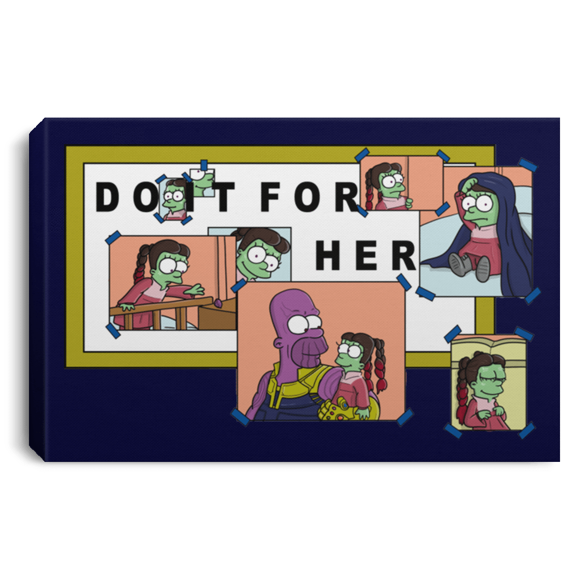 Housewares Navy / 12" x 8" Do it for Gamora Premium Landscape Canvas