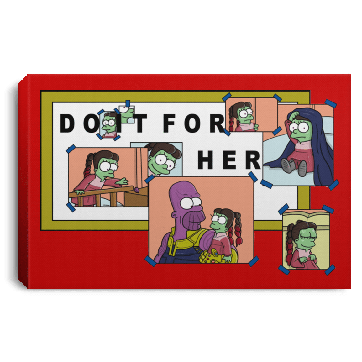 Housewares Red / 12" x 8" Do it for Gamora Premium Landscape Canvas