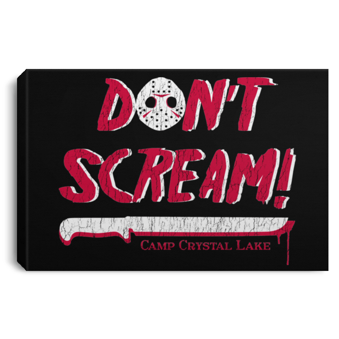 Housewares Black / 12" x 8" Dont Scream Premium Landscape Canvas