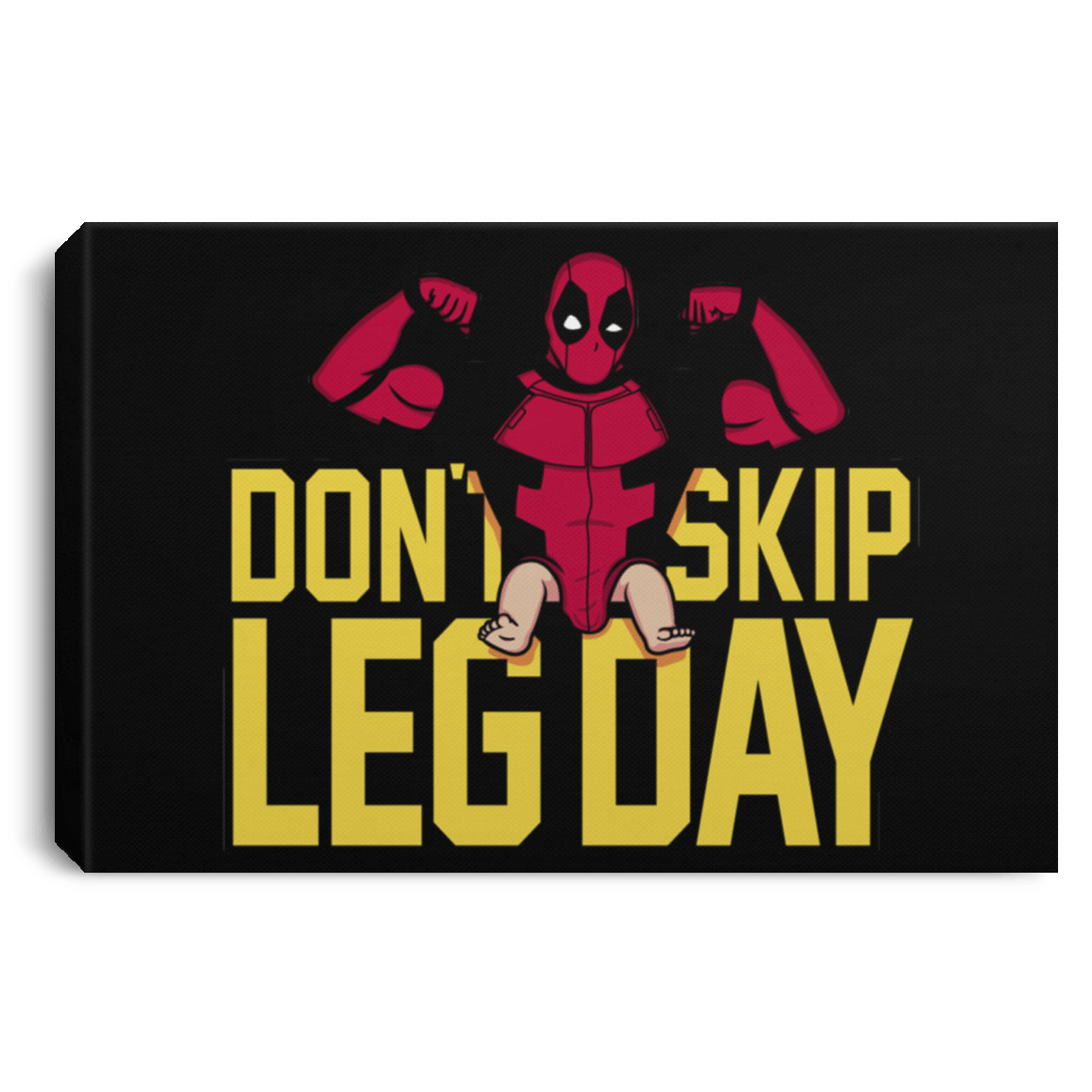 Housewares Black / 12" x 8" Dont Skip Leg Day Premium Landscape Canvas