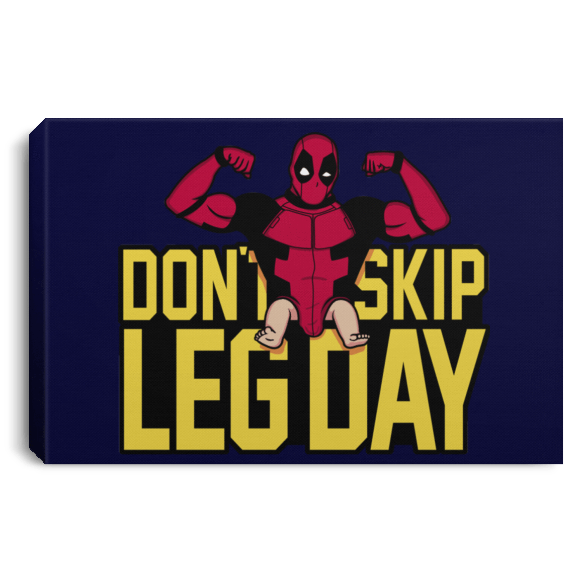 Housewares Navy / 12" x 8" Dont Skip Leg Day Premium Landscape Canvas