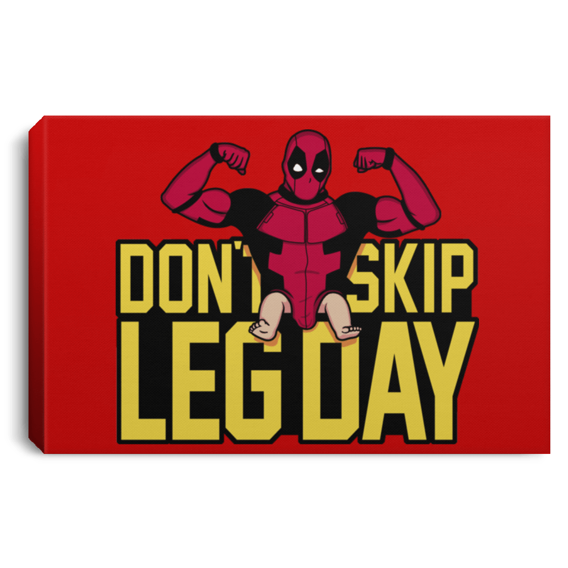 Housewares Red / 12" x 8" Dont Skip Leg Day Premium Landscape Canvas