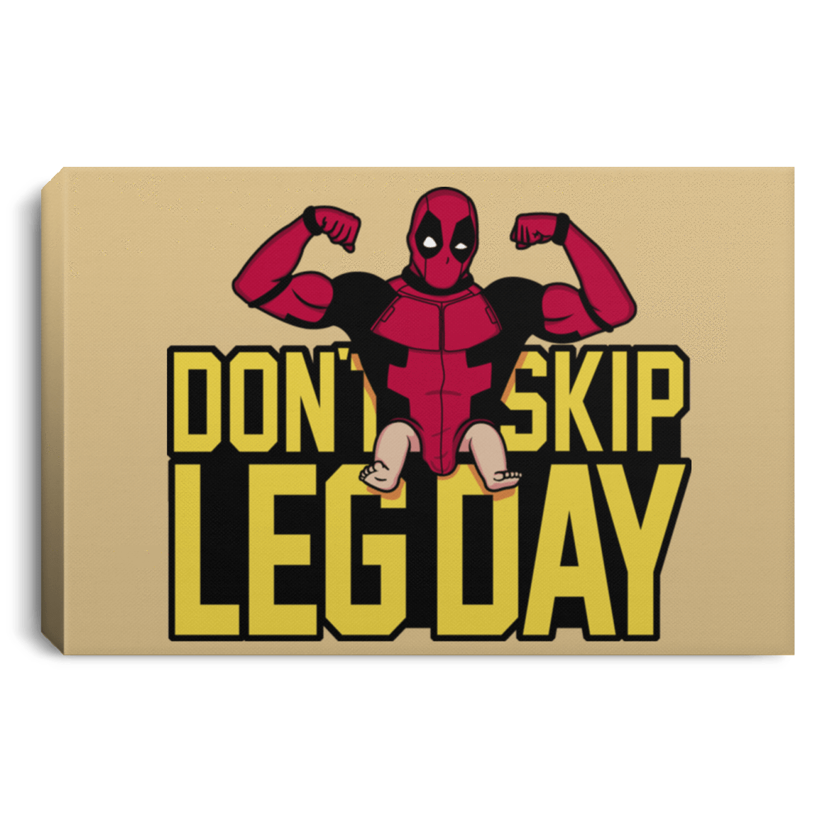Housewares Tan / 12" x 8" Dont Skip Leg Day Premium Landscape Canvas