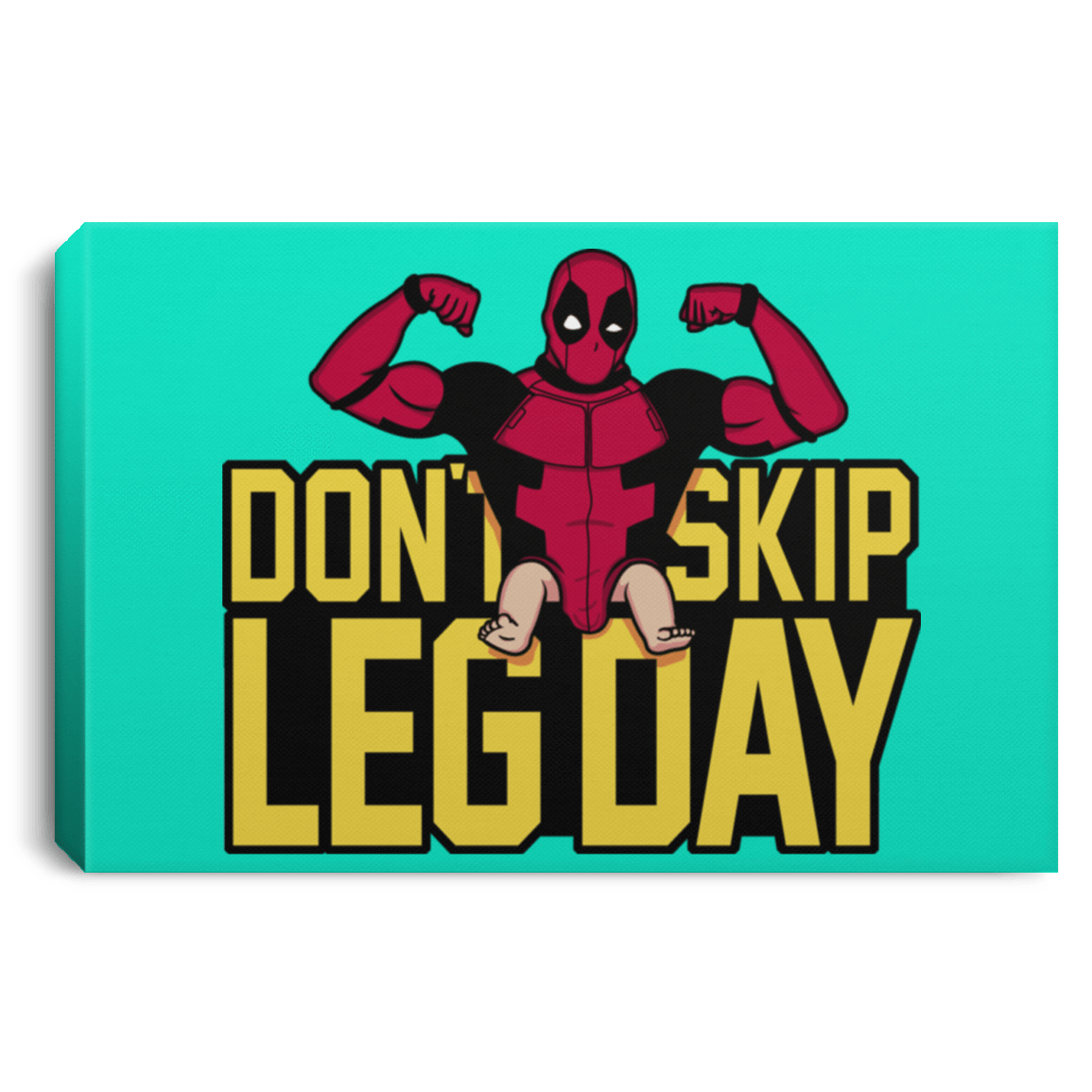 Housewares Teal / 12" x 8" Dont Skip Leg Day Premium Landscape Canvas