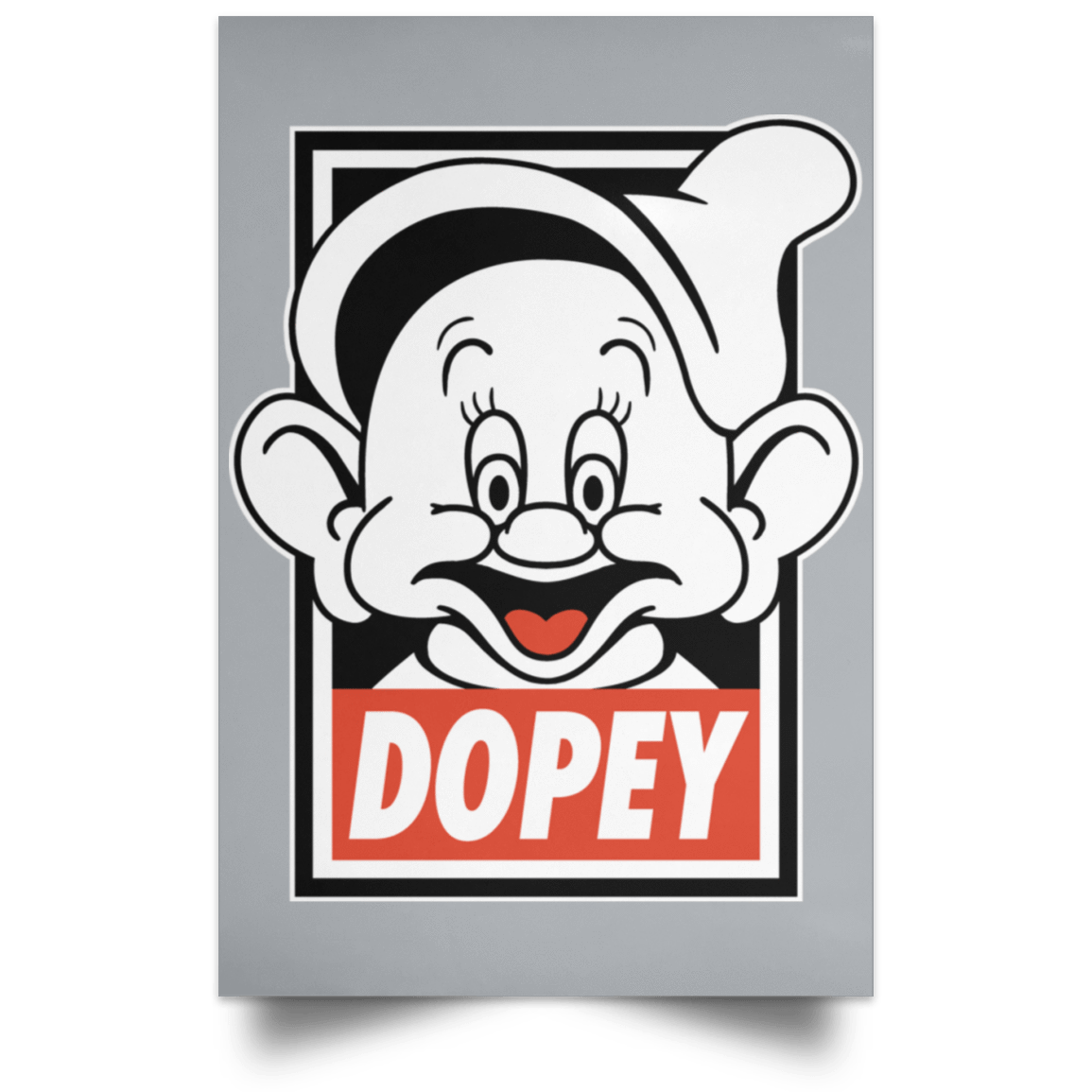 Housewares Grey / 12" x 18" Dopey Portrait Poster