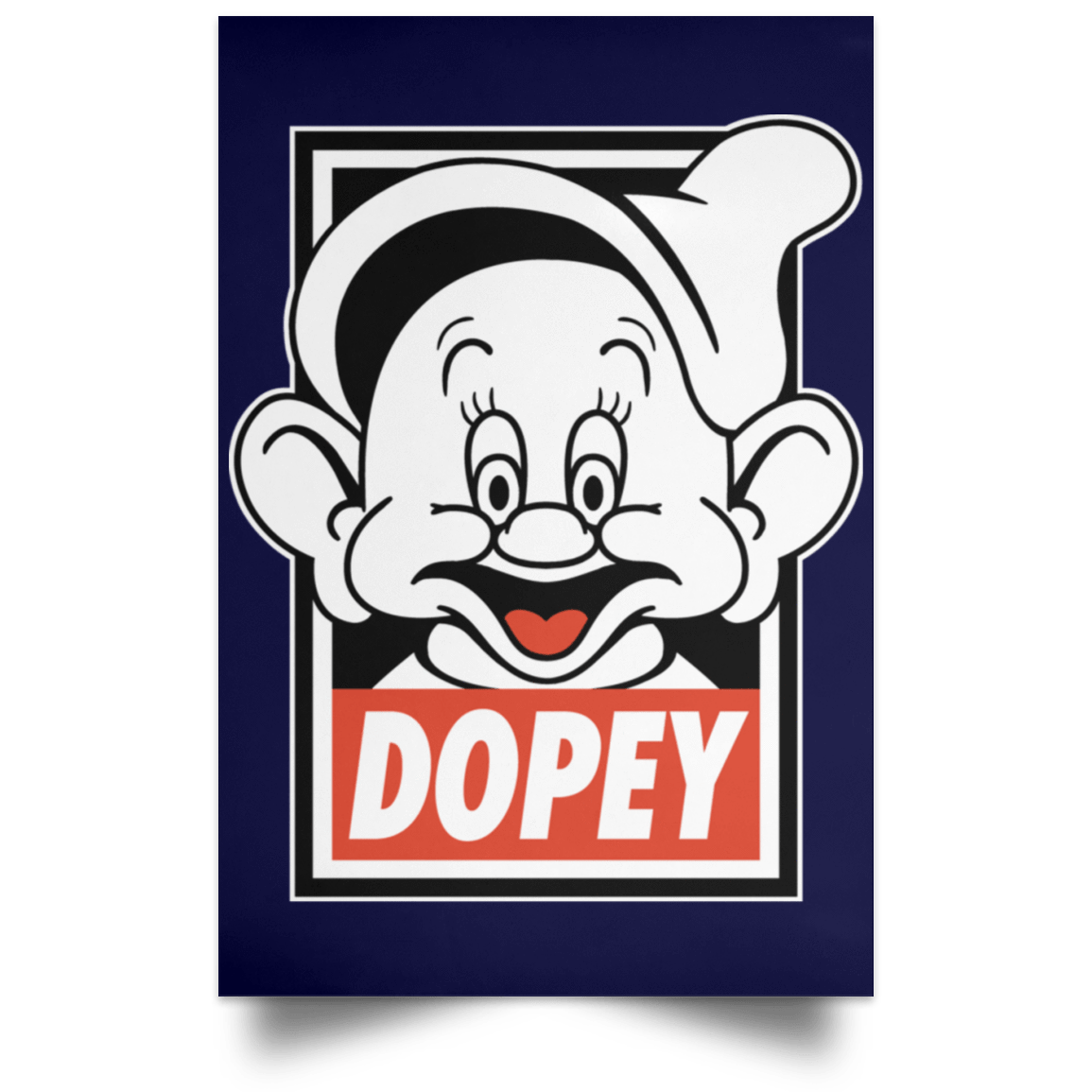 Housewares Navy / 12" x 18" Dopey Portrait Poster
