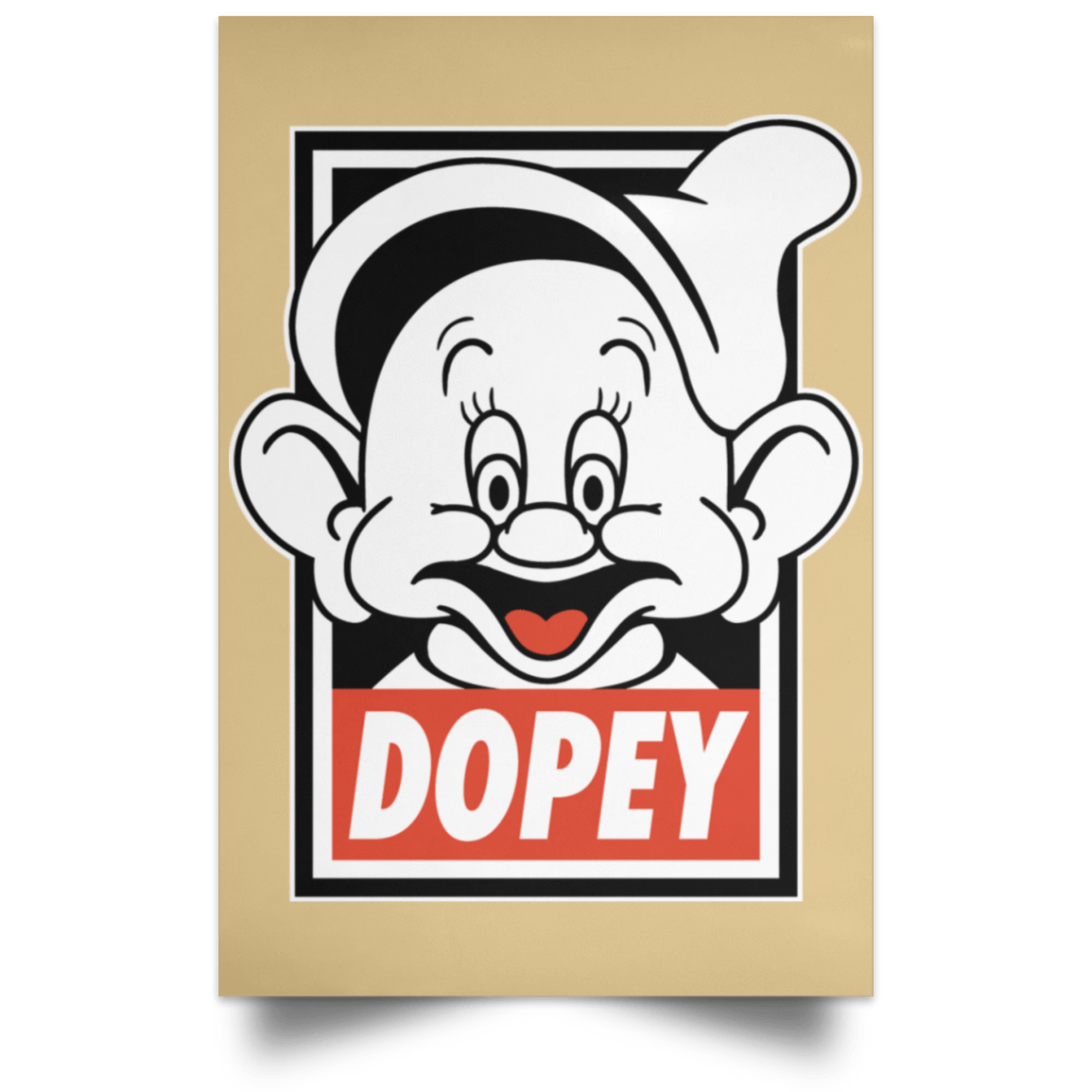 Housewares Tan / 12" x 18" Dopey Portrait Poster