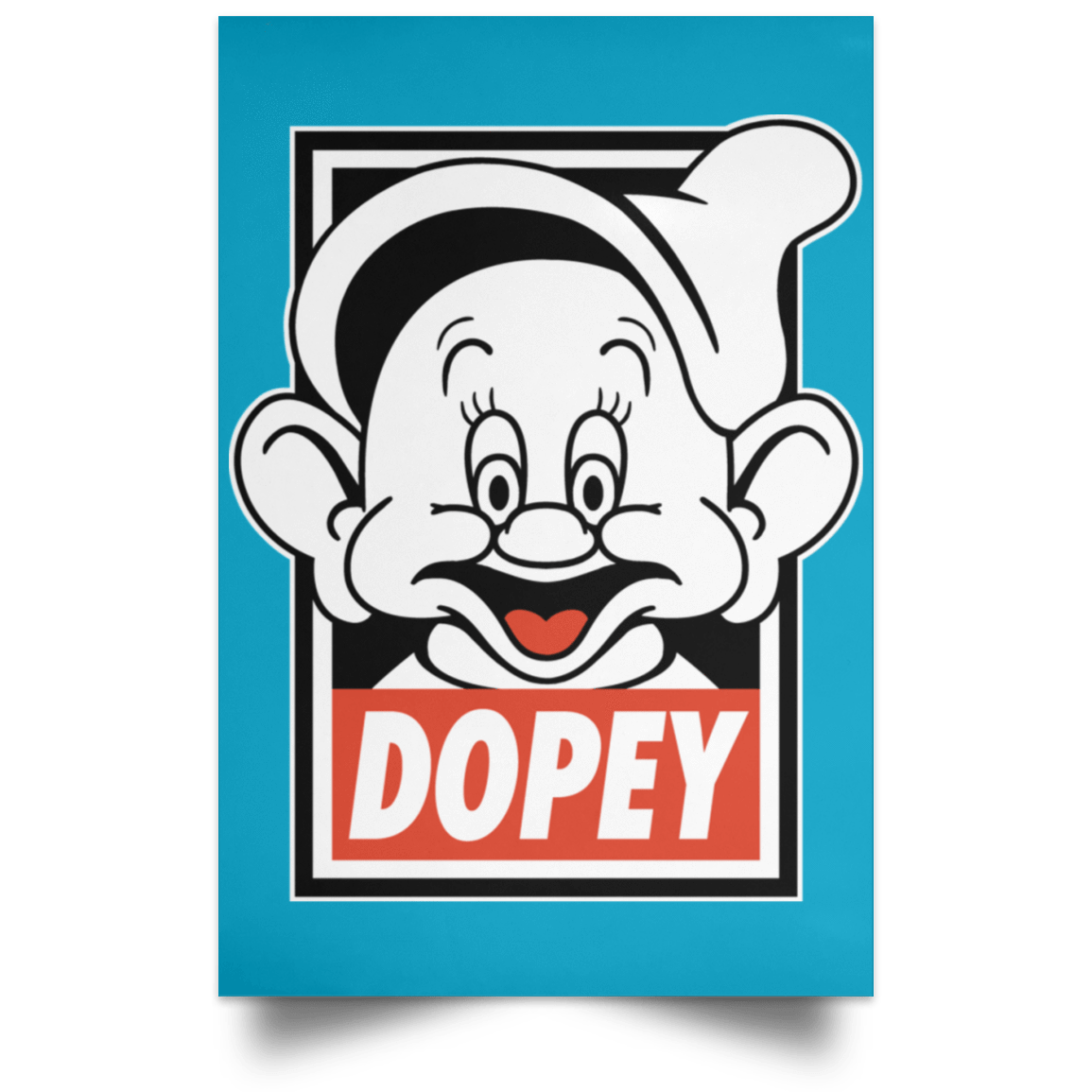 Housewares Turquoise / 12" x 18" Dopey Portrait Poster