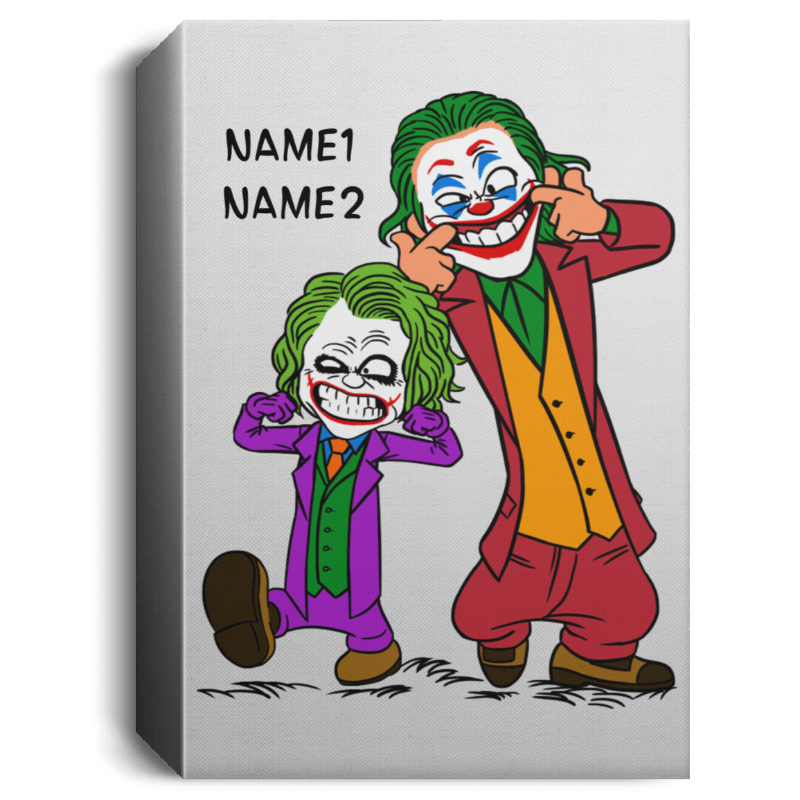 Housewares White / 16" x 24" Double Joke Personalized Portrait Canvas