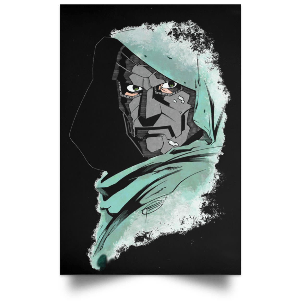Housewares Black / 12" x 18" Dr. Doom Portrait Poster