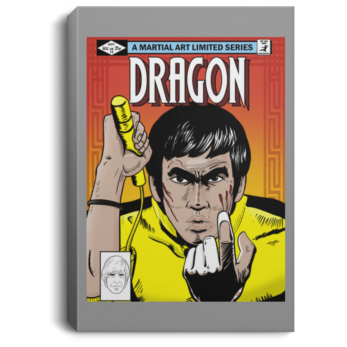 Housewares Gray / 8" x 12" Dragon Premium Portrait Canvas