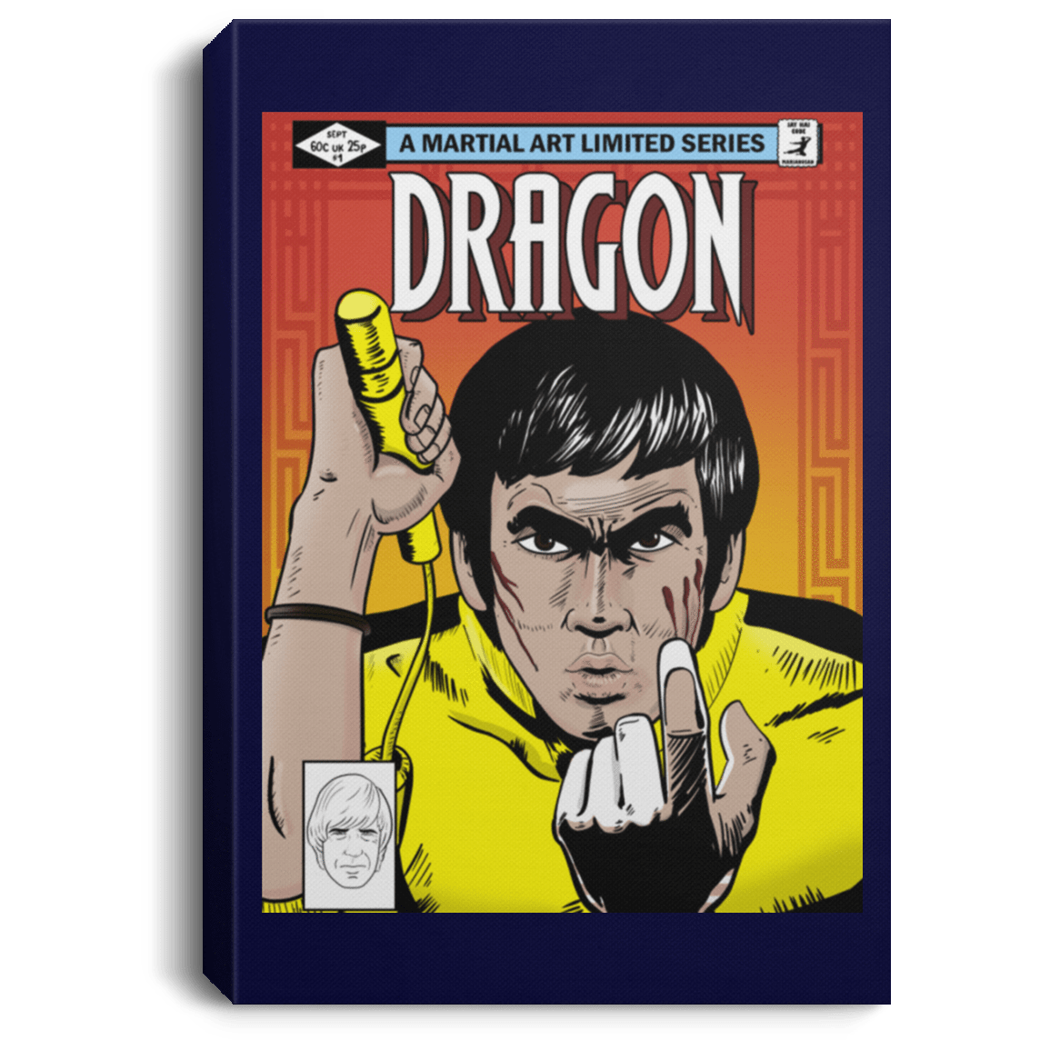 Housewares Navy / 8" x 12" Dragon Premium Portrait Canvas