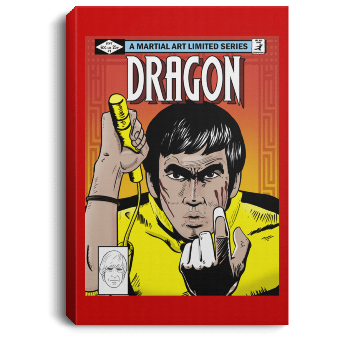 Housewares Red / 8" x 12" Dragon Premium Portrait Canvas