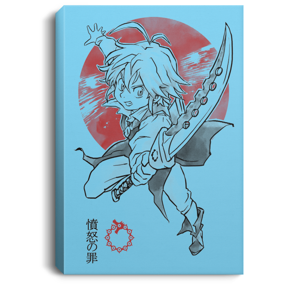 Housewares Columbia Blue / 8" x 12" Dragon Wrath Premium Portrait Canvas