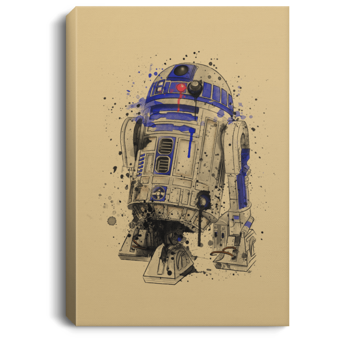Housewares Tan / 8" x 12" Droid Watercolor Premium Portrait Canvas