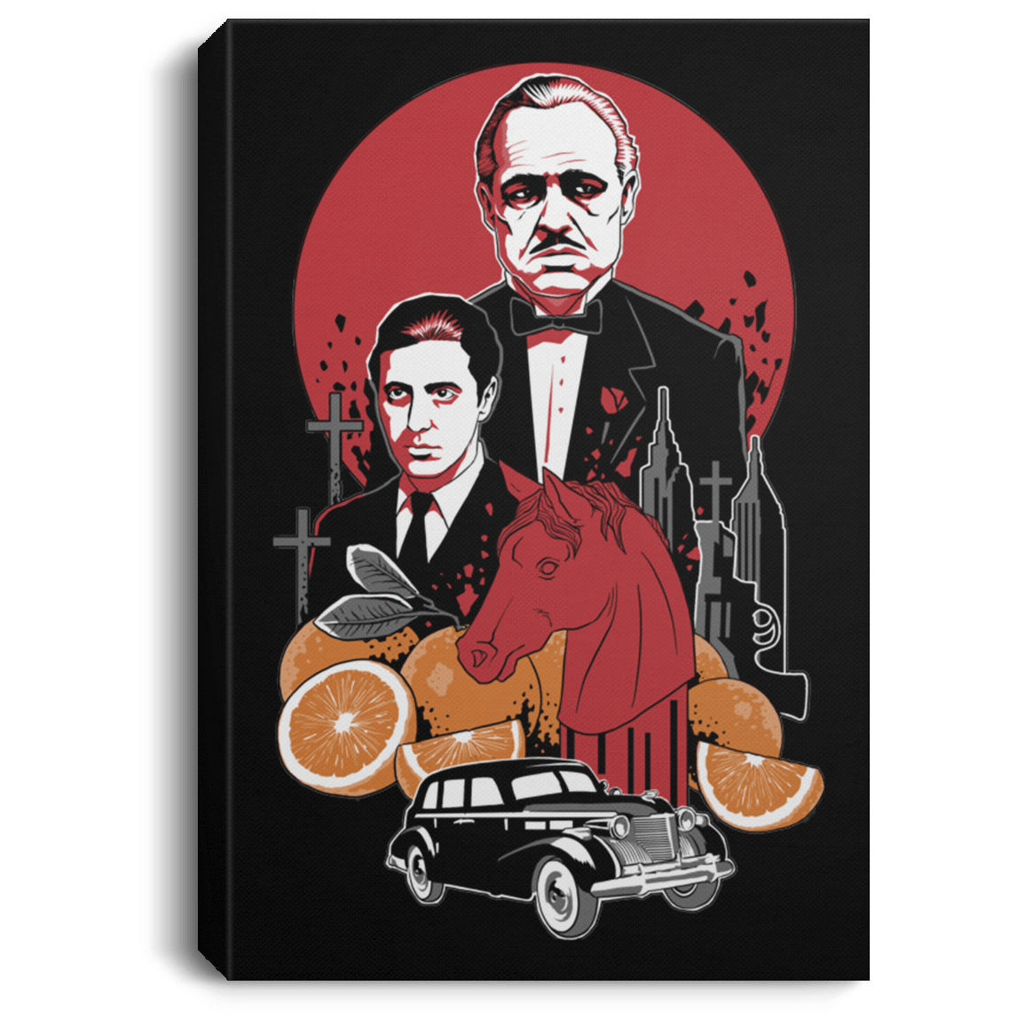 Housewares Black / 8" x 12" Family Cursed Premium Portrait Canvas