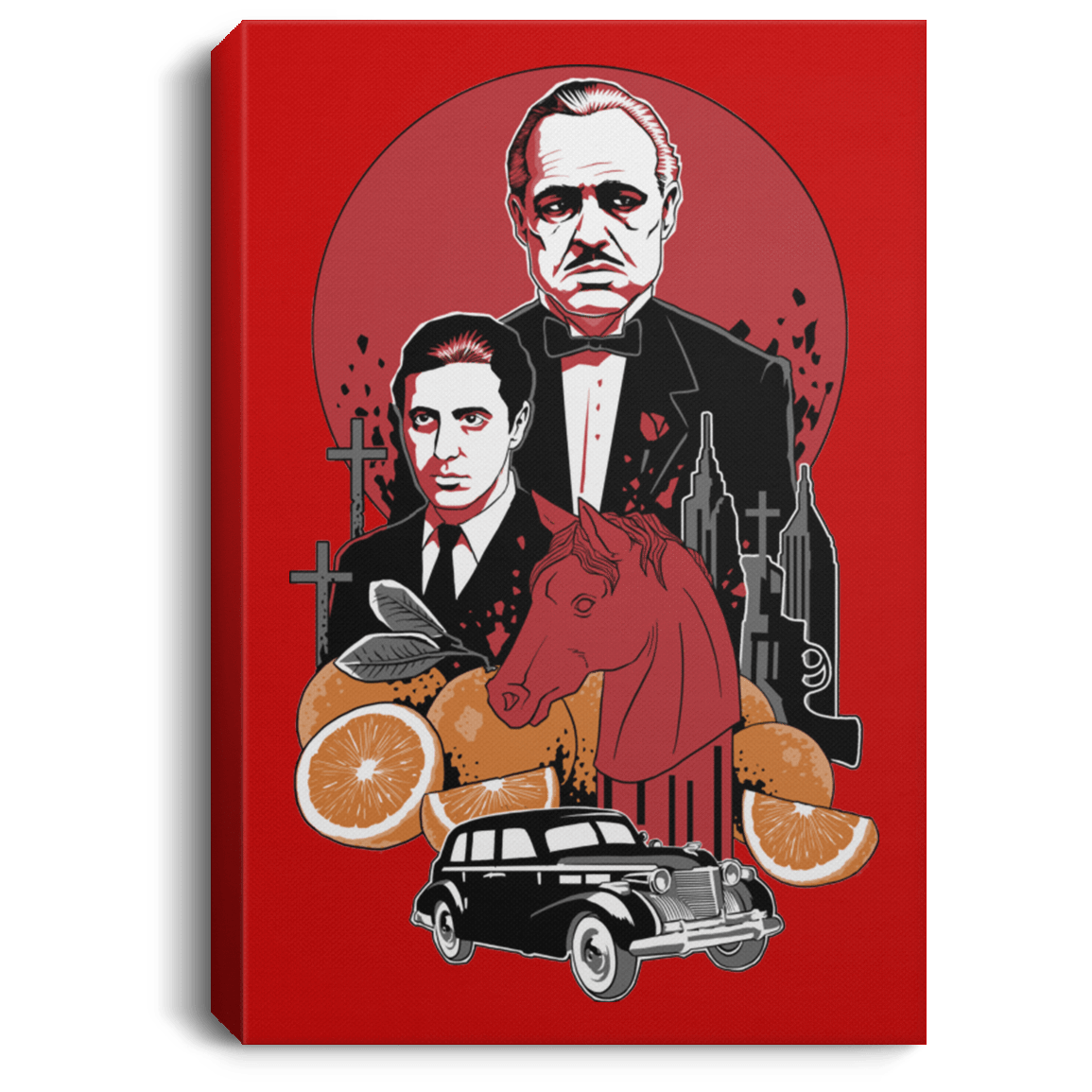 Housewares Red / 8" x 12" Family Cursed Premium Portrait Canvas