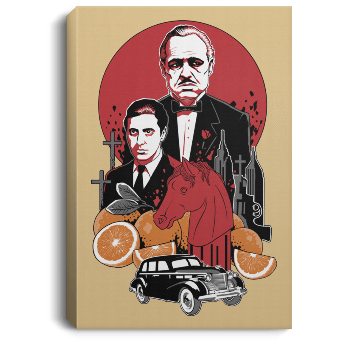 Housewares Tan / 8" x 12" Family Cursed Premium Portrait Canvas