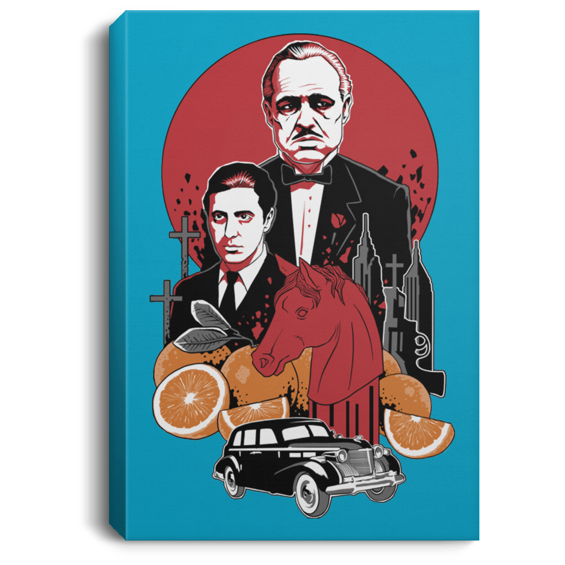 Housewares Turquoise / 8" x 12" Family Cursed Premium Portrait Canvas