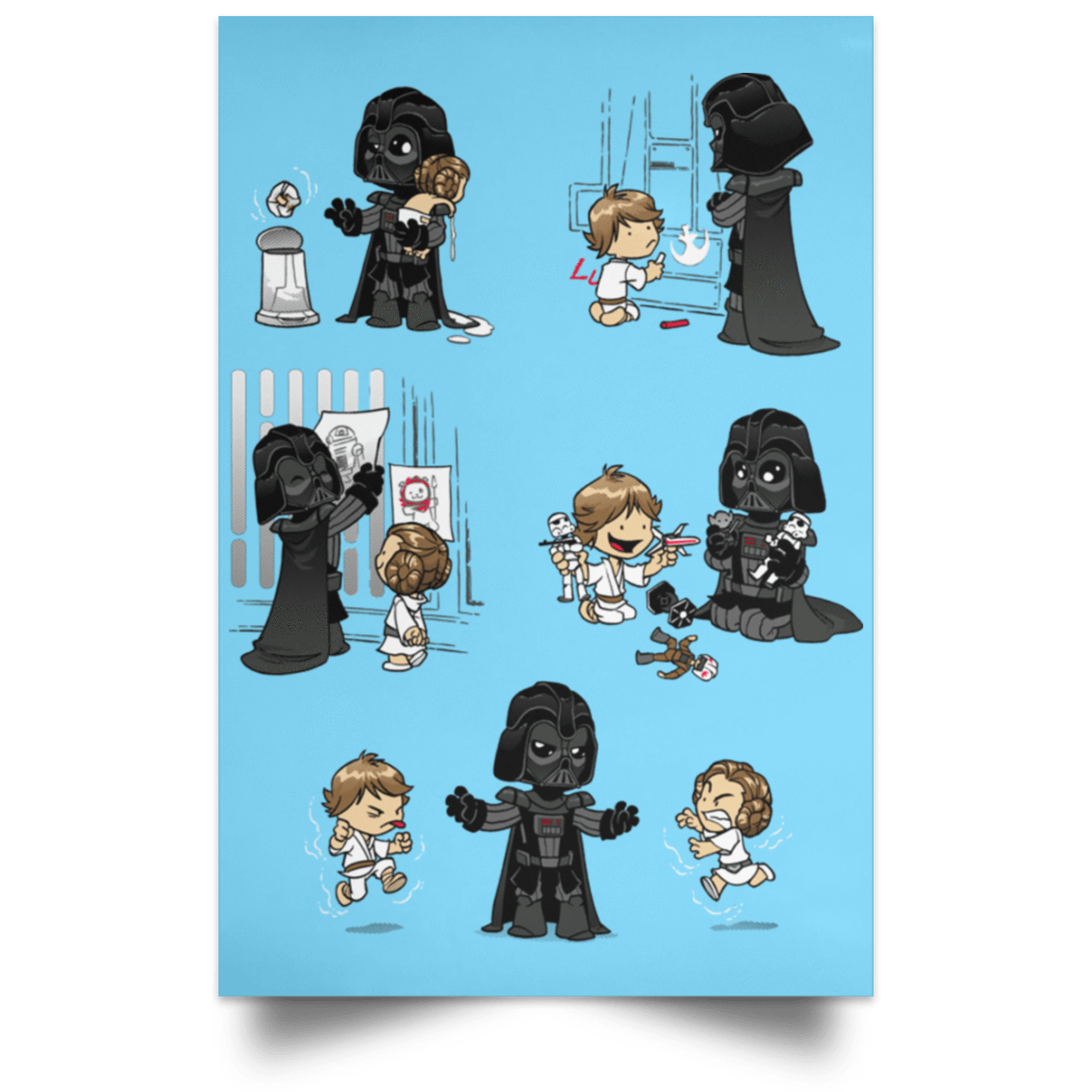 Housewares Columbia Blue / 12" x 18" Father of the Year Portrait Poster