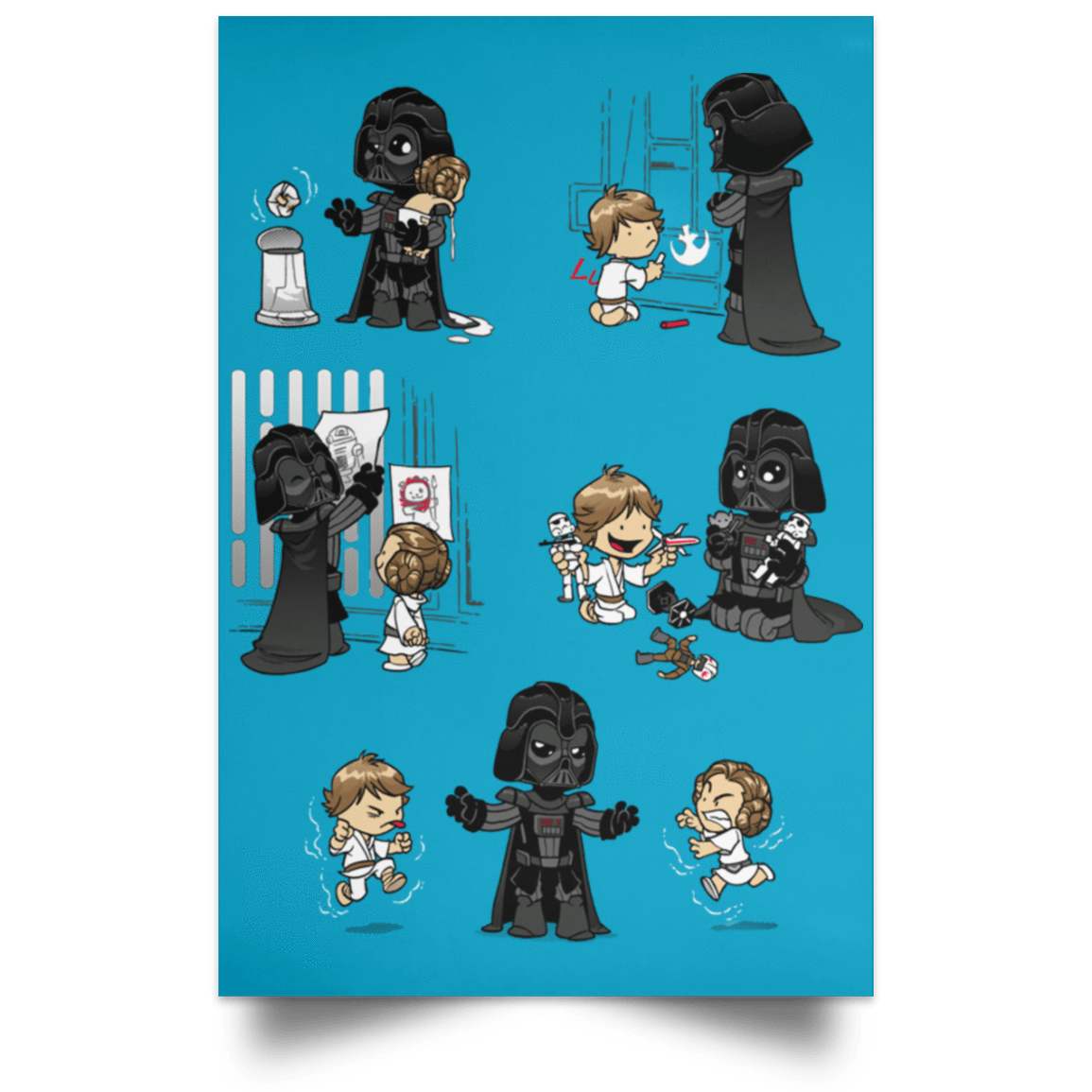 Housewares Turquoise / 12" x 18" Father of the Year Portrait Poster