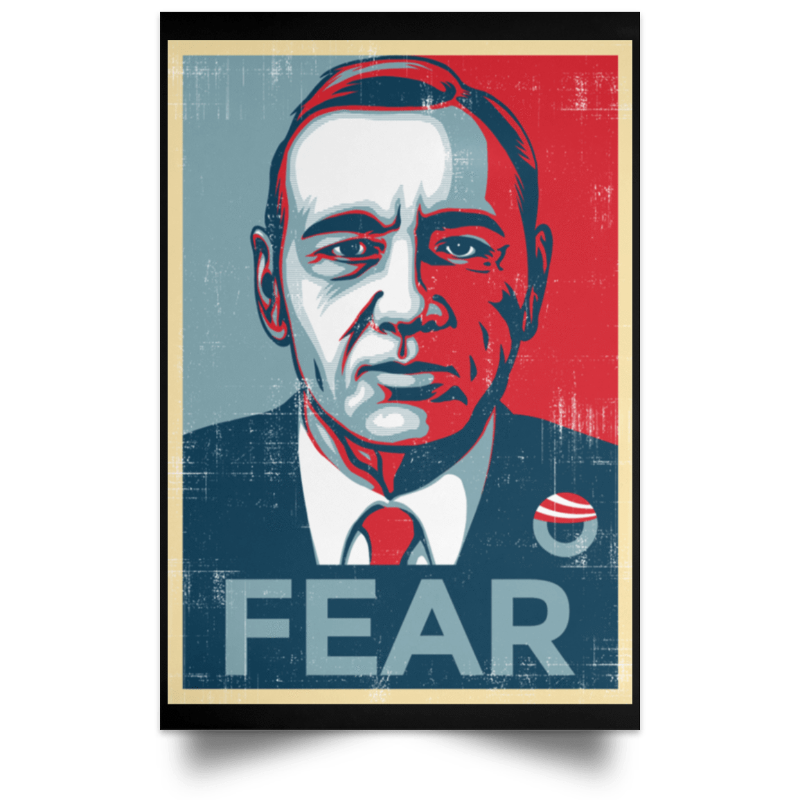 Housewares Black / 12" x 18" fear Portrait Poster