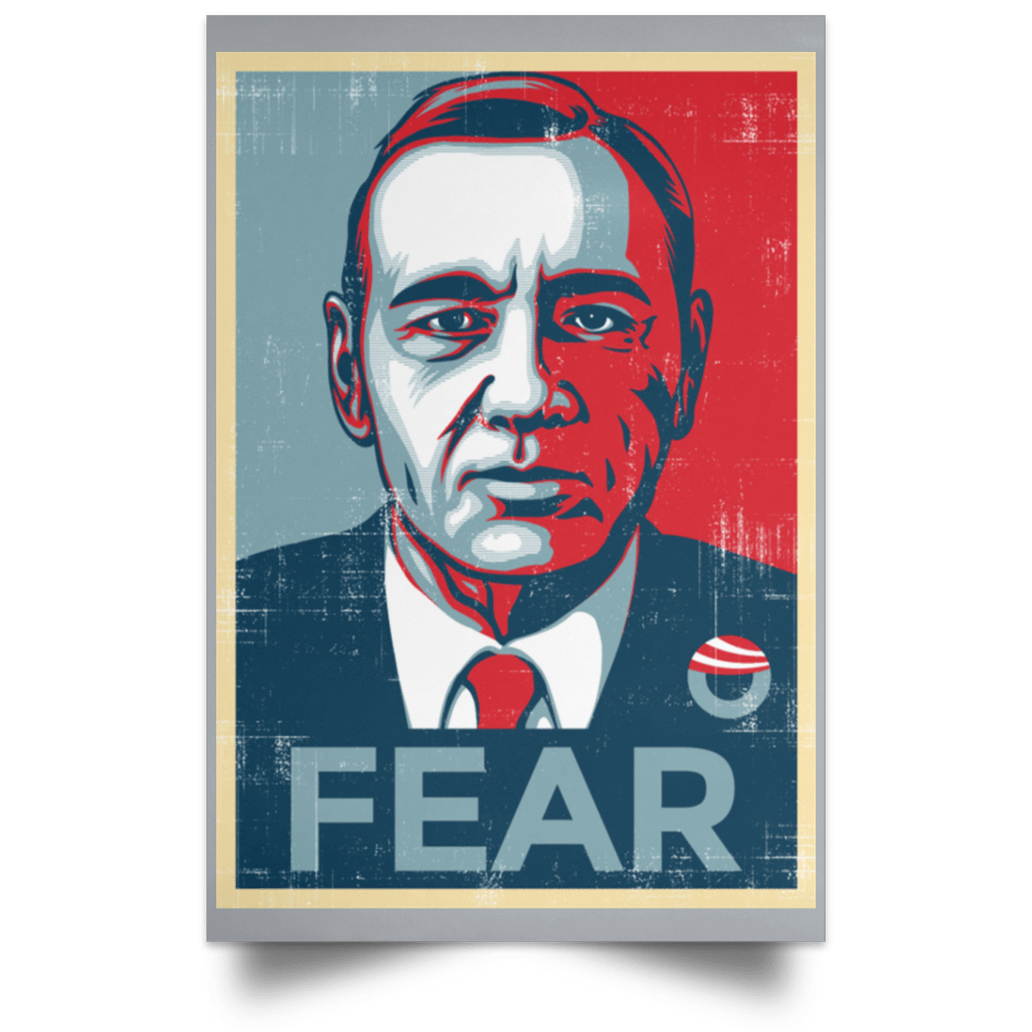Housewares Grey / 12" x 18" fear Portrait Poster