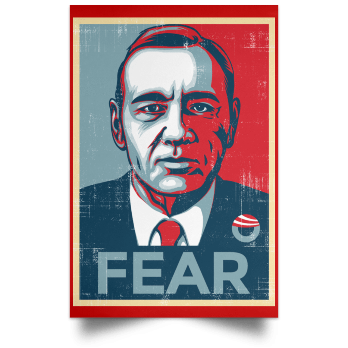 Housewares Red / 12" x 18" fear Portrait Poster