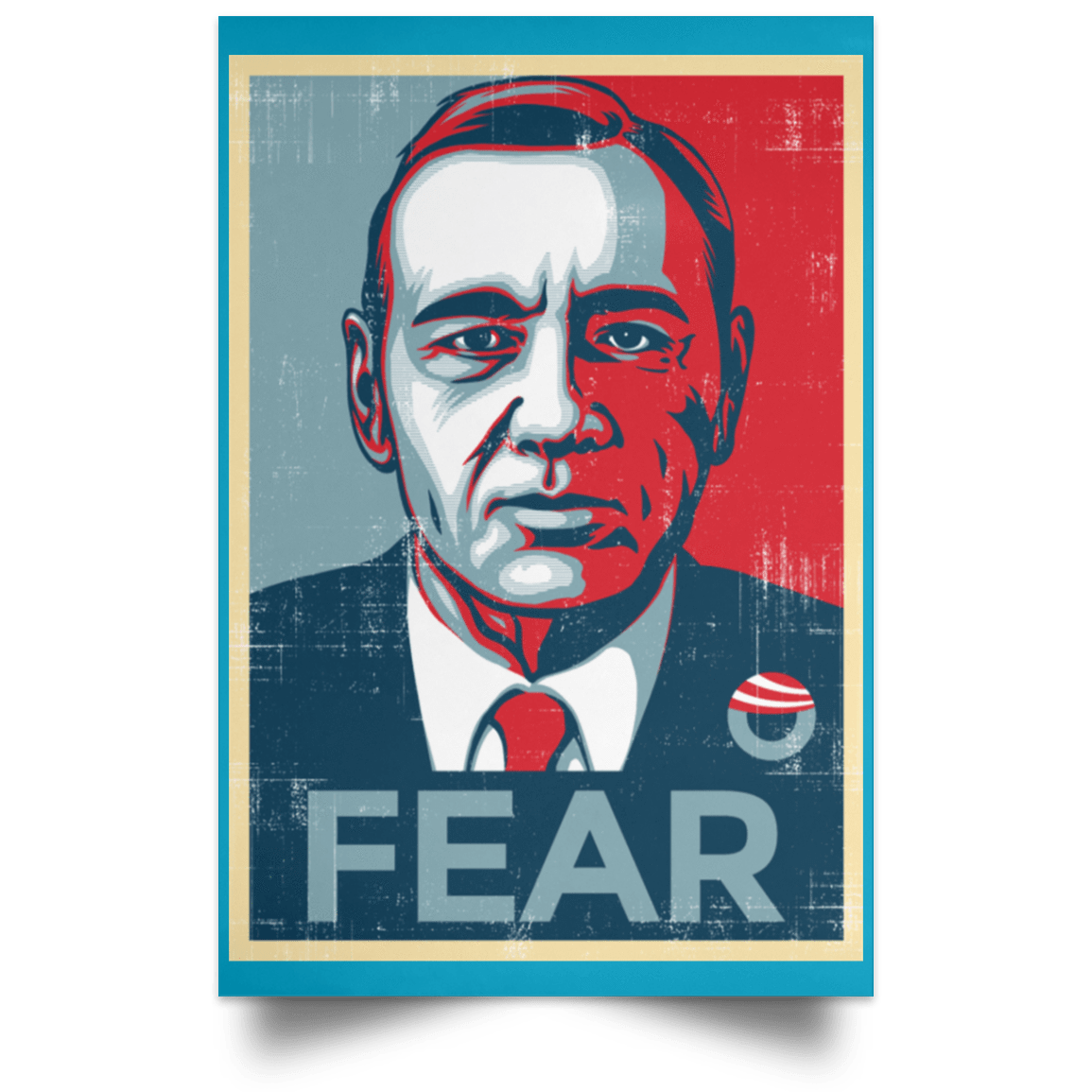 Housewares Turquoise / 12" x 18" fear Portrait Poster