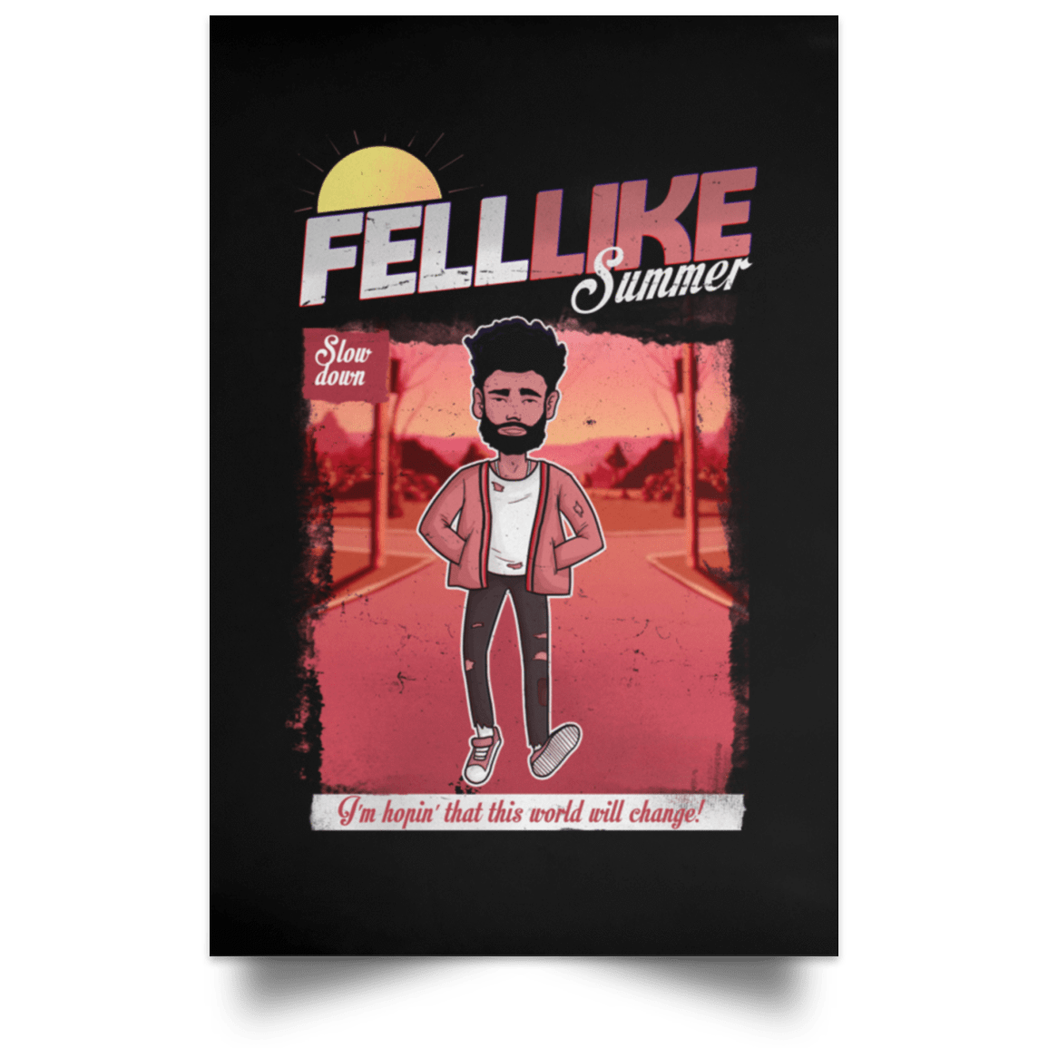 Housewares Black / 12" x 18" Fell Like Portrait Poster